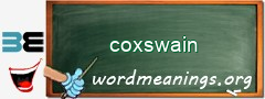 WordMeaning blackboard for coxswain